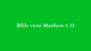 bible verse matthew 6 33