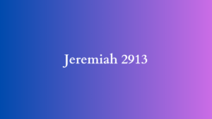 Jeremiah 2913