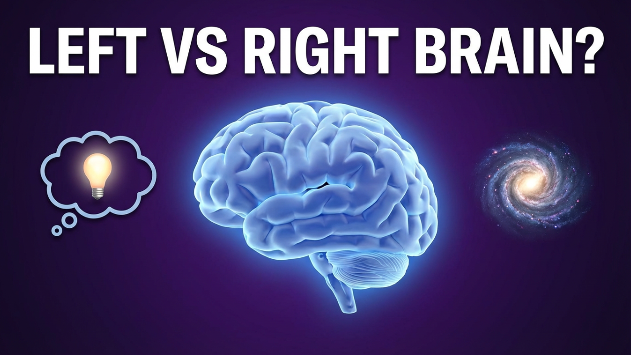 Which side of the brain is responsible for imagination